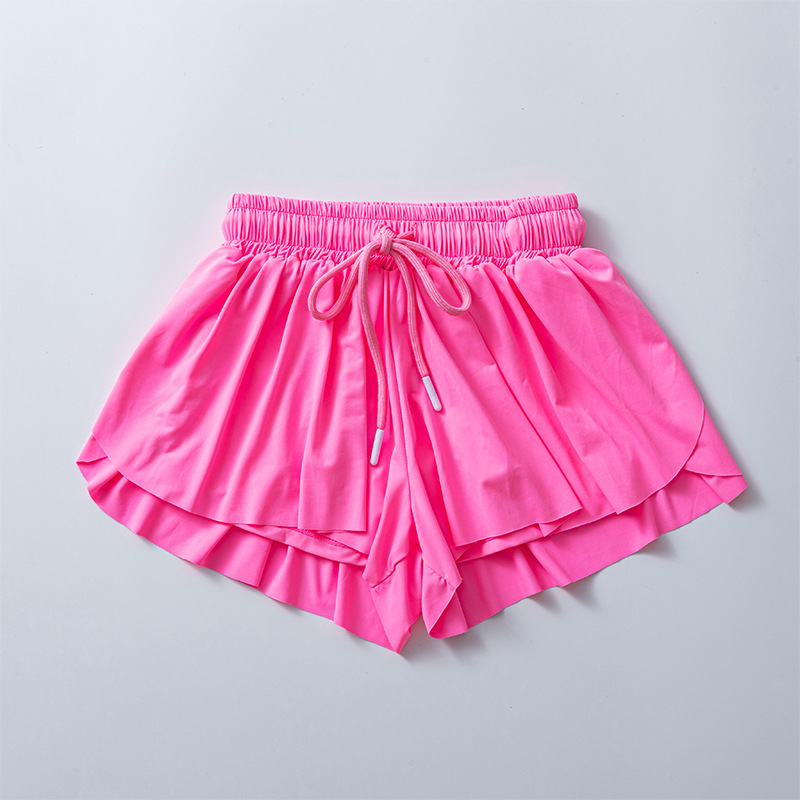 Girls And Adult Women Yoga Shorts Outfits With Exercise Fitness Wear Short Pants Girls Running Elastic Pants Sports Shorts New Arrivals