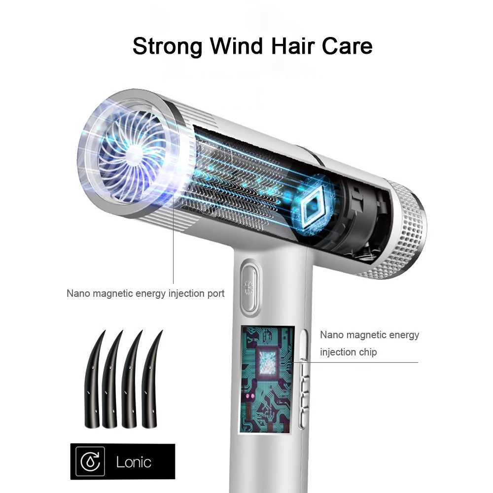 Hair Dryers Hot and Cold Wind Hair Dryer 1200W Blow Dryer For Salons and Household Use Hairdryer With Diffuser and Nozzle 240401