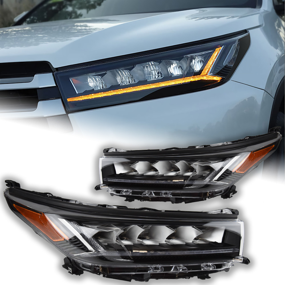 Car Styling for Toyota Highlander 20 18-20 20 Kluger LED Headlight DRL Animation Blue Running Lights Dynamic Signal Assembly