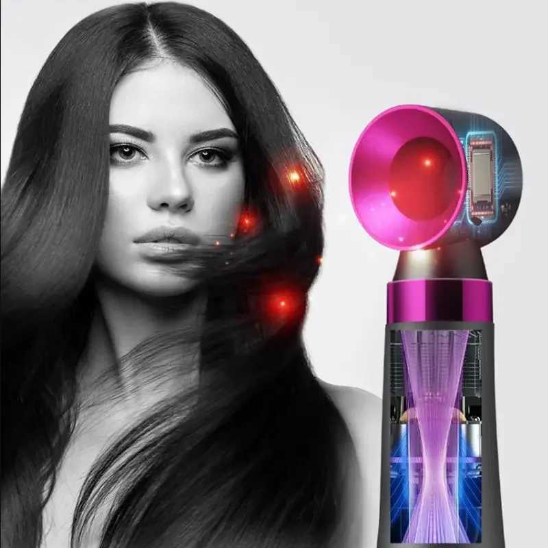 Hair Dryers 5 In 1 Hair Dryer Hot Air Comb Electric Curling Straight Hair Comb Negative Ion Hair Dryer One Step Brush 220V EU 110V US 240401