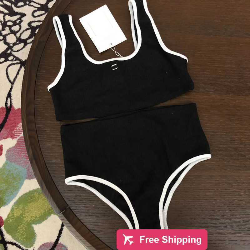 Designer Womens Swimwear knit one piece bathing suits highend luxurys push up bikinis letter print Diamond stitching sexy split swim