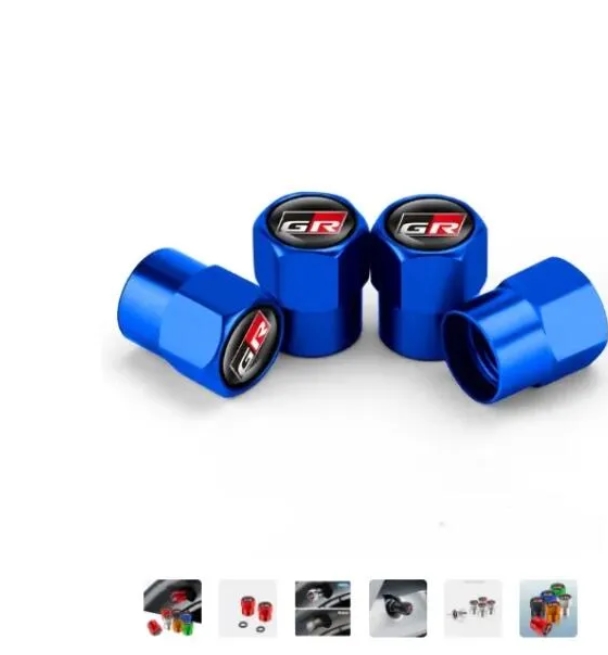 Car Styling Tire Valve Caps For GR Sport logo Toyota Gazoo racing Yaris Corolla hilux supra chr accessorie