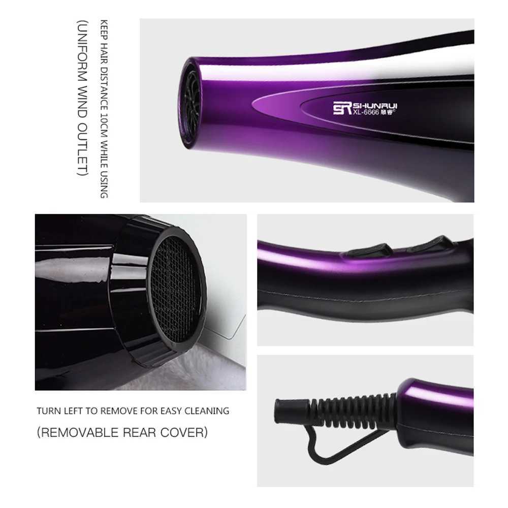 Hair Dryers 220V New Blow Dryer Household High-power 2000W Hair Dryer Electric Hair Dryer Household Salon Hairdressing Blow Canister EU Plug 240401