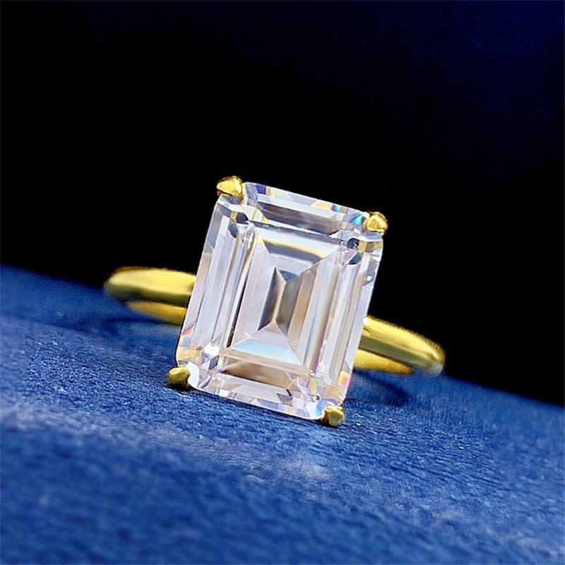 gold designer ring for woman wed dia sterling sier zirconia oval square heart love wedding promise womens engagement rings jewelry size 59 gift box