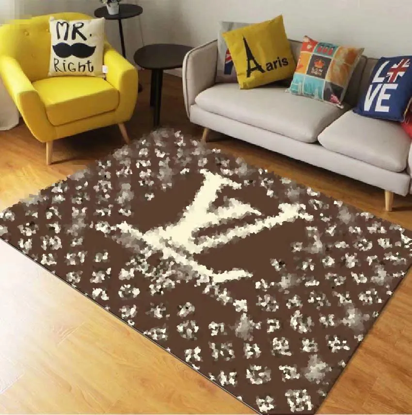Designer Carpet Brand Corridor Carpet Floor Mat Living Room Coffee Table Bedroom Complete Set Classic Letter Logo Designer Home Decoration Carpet