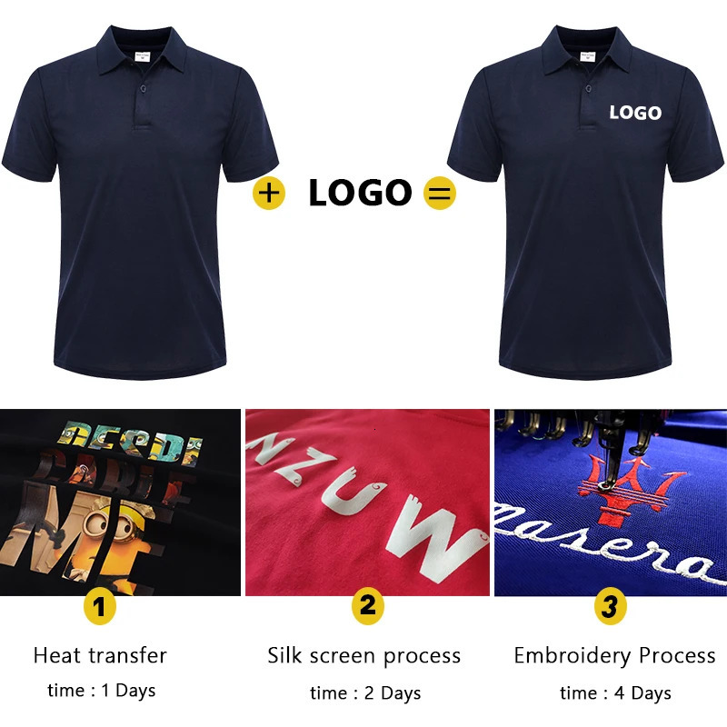Summer fashionPolo shirts for men Custom Printing Casual Lapel Shirt Embroidery pattern Clothing Bulk order 240220