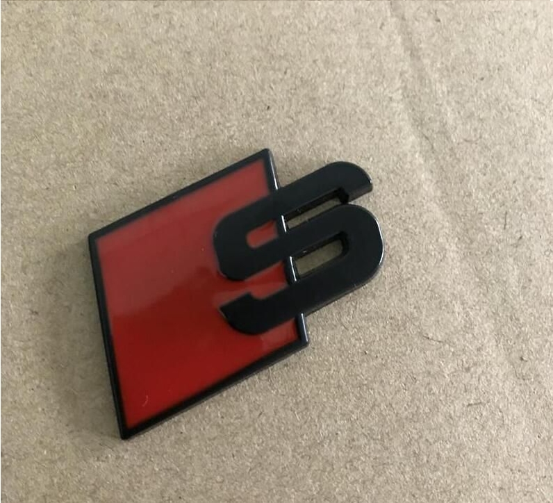 Auto Stickers Sline Emblem Red Black Front Rear Fit For Audi Quattro VW TT SQ5 S6 S7 A4 Accessories