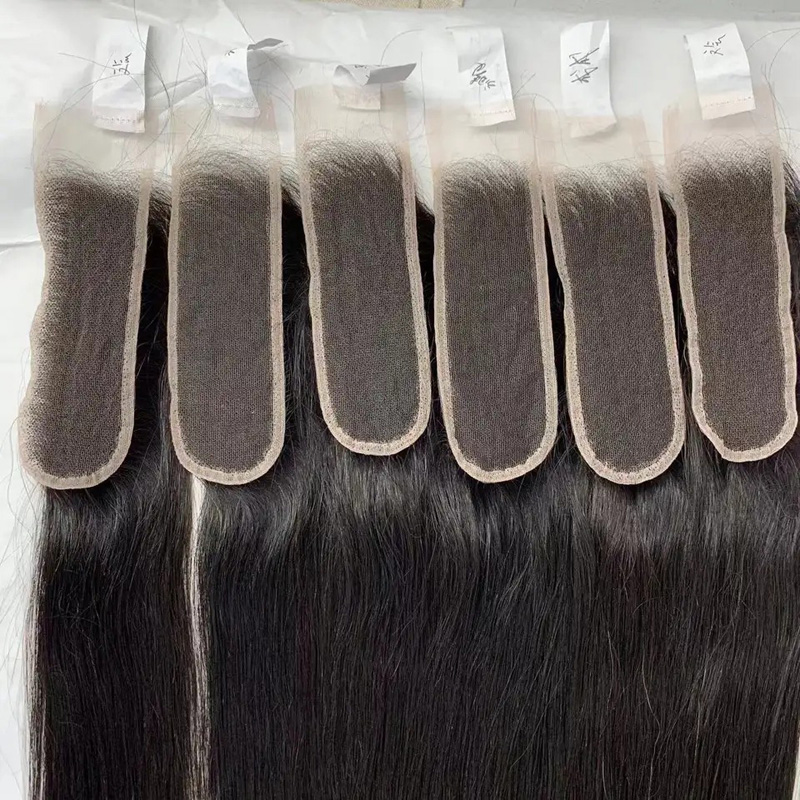 HD 2X6 Lace Closure Silky Straight Brazilian Peruvian Indian 100% Human Hair Wefts With 2*6 Closures Natural Color 10-30inch