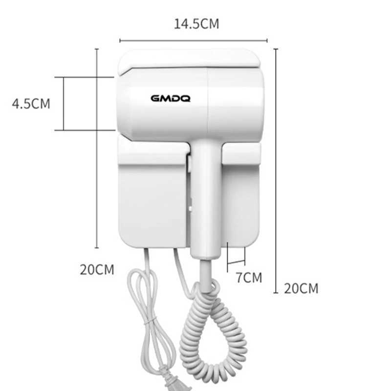 Hair Dryers GMDQ Hot Cold Wind Blow Hair Dryer Electric Wall Mount Bathroom Hotel Negative Ion Blower with USB Bracket Black EU Plug 240401