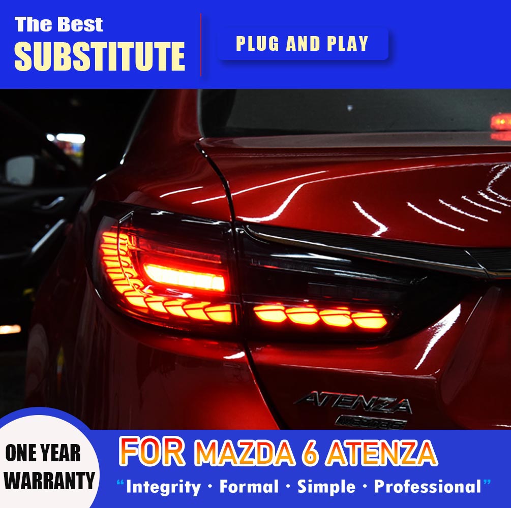 Car Styling Taillight Assembly Brake Reverse Parking Running Lights For Mazda 6 Atenza LED TailLight 13-18 Streamer Turn Signal Auto Parts