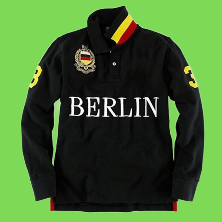 Mens designer long Men039s TShirts sleeve polos t shirts with embroidery technology cotton fashion casual polos shirt