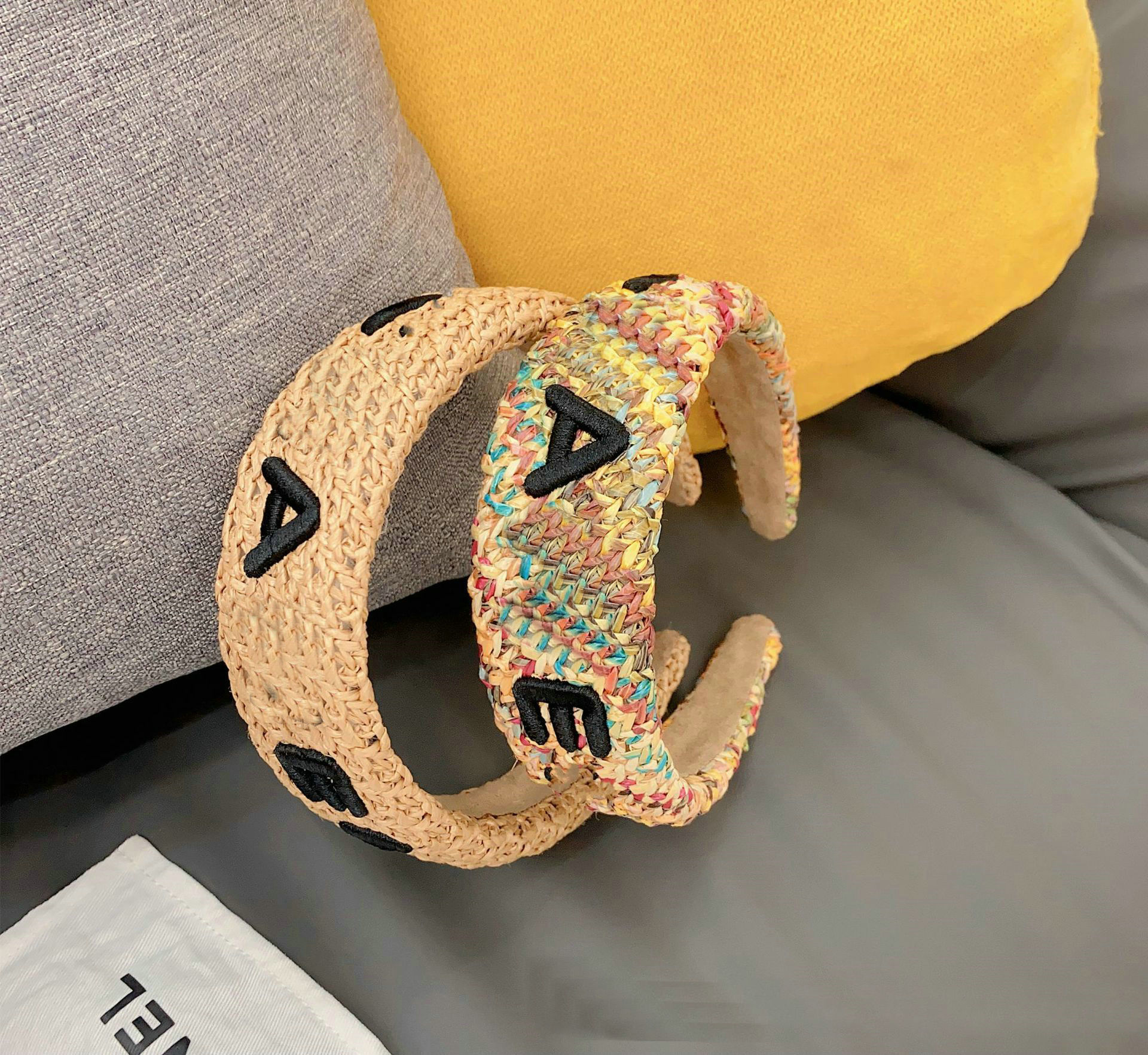 Straw Designer Vintage Weave Headband For Women Raffia Hairbands Fashion Hair Accessories