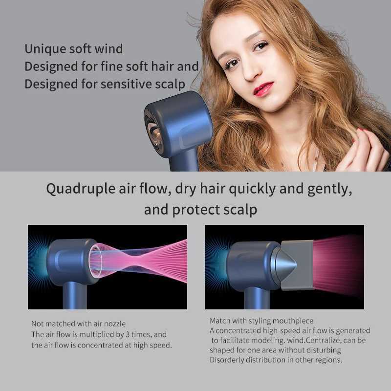 Hair Dryers Super High Speed Hair Dryer 110V / 220V Professional Hairdryer Styling Negative Ion Tool Constant Anion Electric Hair Blower 240401