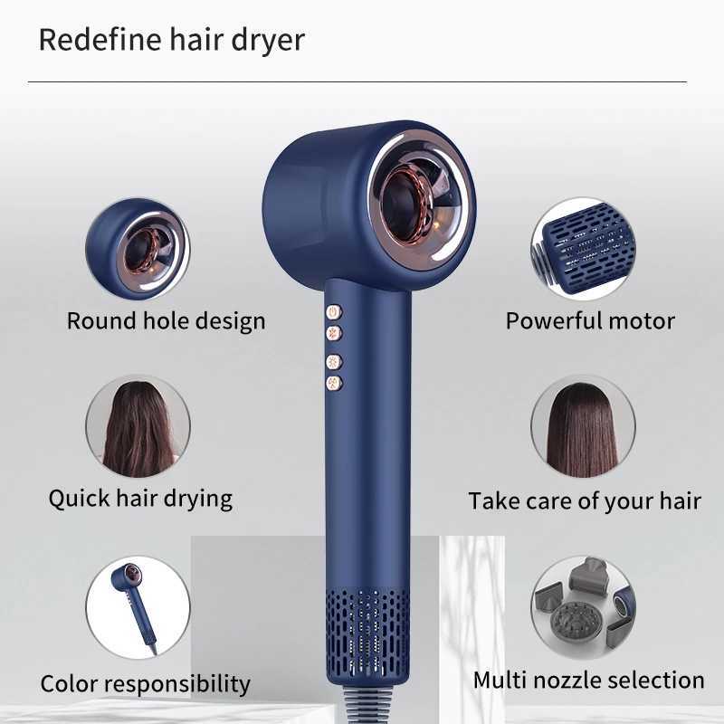 Hair Dryers Super High Speed Hair Dryer 110V / 220V Professional Hairdryer Styling Negative Ion Tool Constant Anion Electric Hair Blower 240401