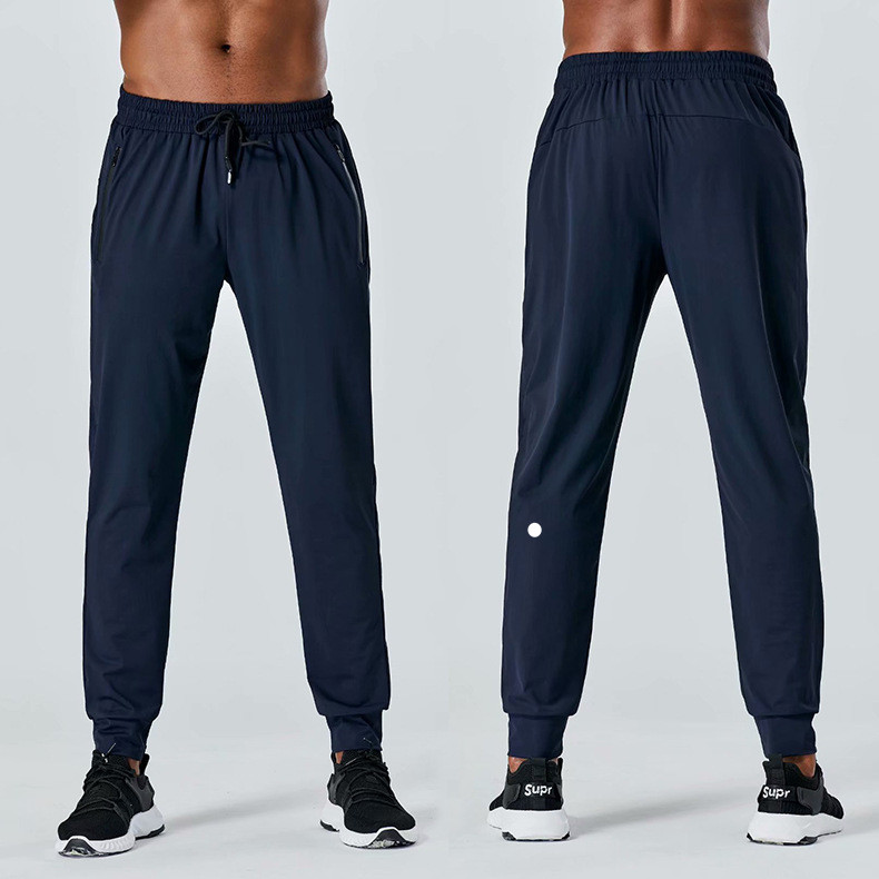 Men Jogger Long Sport Yoga Outfit Gym Zipper Pockets Sweatpants Jogging Pants Mens Casual Elastic Waist Fiess Size M-3XL L851