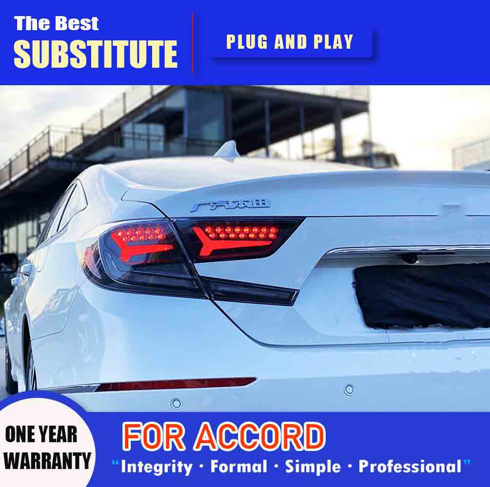 Car Taillight Assembly Streamer Turn Signal For Honda Accord G10 LED Tail Light 18-21 Brake Reverse Parking Running Lights Rear Lamp