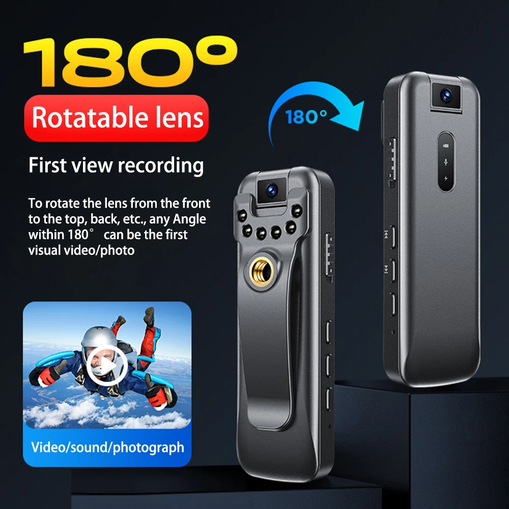 Full HD 1080P Mini Camera Infrared Night Vision Small Body Camera Outdoor Sports DV DVR Surveillance Camcorder Video Recorder