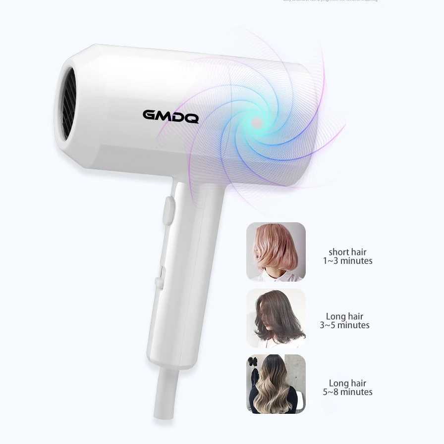 Hair Dryers GMDQ Hot Cold Wind Blow Hair Dryer Electric Wall Mount Bathroom Hotel Negative Ion Blower with USB Bracket Black EU Plug 240401