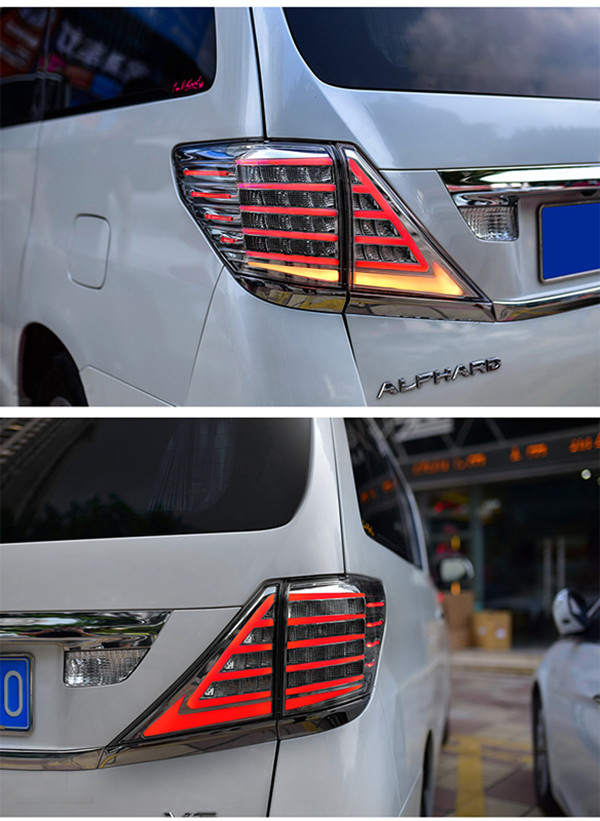 LED Turn Signal Tail Lamp for Toyota Alphard Car Taillight 2009-2014 Rear Brake Reverse Light Automotive Accessories