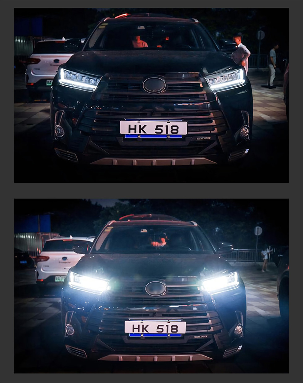 Car Styling for Toyota Highlander 20 18-20 20 Kluger LED Headlight DRL Animation Blue Running Lights Dynamic Signal Assembly