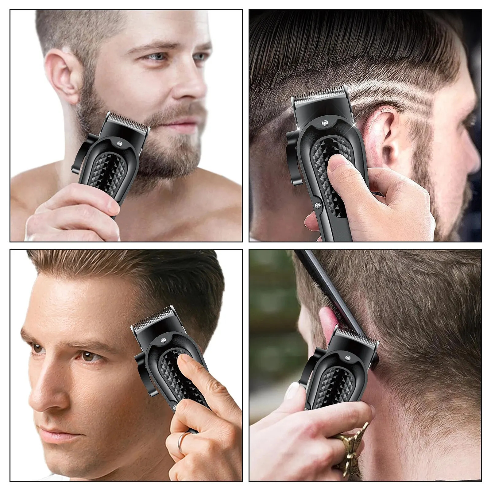 Hiena HYN-212 Electric Hair Clipper UBS Rechargeable Cordless Beard Trimmer Men Powerful Electric Hair Clipper Trimming Tool 240223