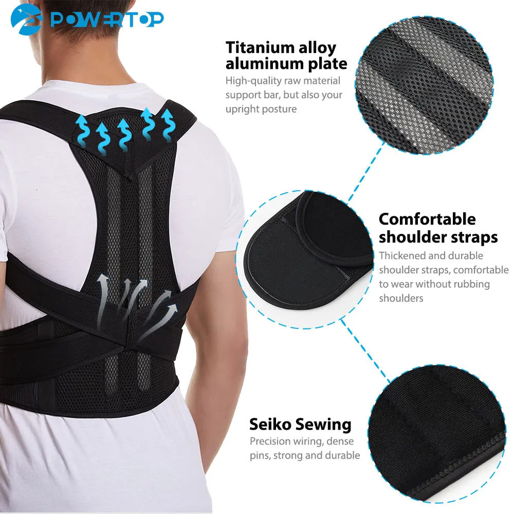 Alloy Bar Posture Corrector Scoliosis Back Brace Spine Corset Shoulder Therapy Support Posture Correction Belt Orthopedic Back 240222