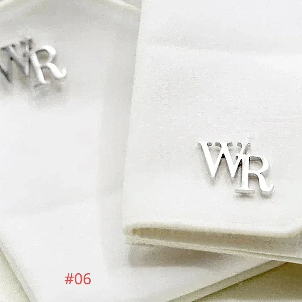 Custom Cufflinks for Men Personalized Custom Initials 1-3 Letter Stainless Steel Cufflink Mans Suit Shirt Jewelry Groomsmen Gift 240221