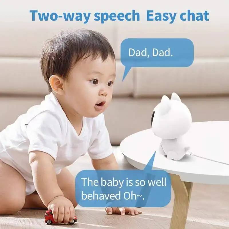 V380 Cat 1080P HD Wireless IP Dome Camera WiFi Camera HD Night Vision Remote Viewing Two Way Intercom Alarm Baby Pet Monitor