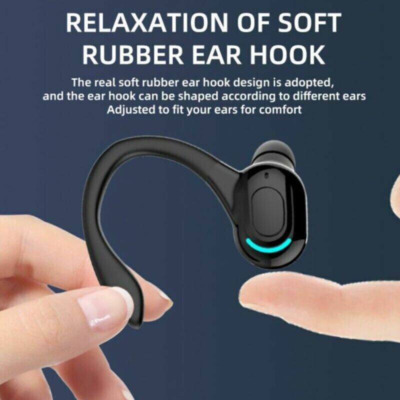 Bluetooth 5.2 Earphone Waterproof Wireless Headphones with Mic Mini Ear Hooks HiFi Stereo Music Earbuds for Phone Gaming Headset subwoofer Noise Reduc - view 5