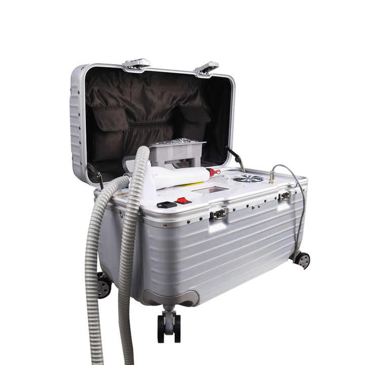Safe & Fast Nd Yag Picosecond Laser Tattoo Remove Skin Resurfacing 3 Colors Luggage Style Pull Rod Nd Yag Pico Laser with Q Switch Beauty Device
