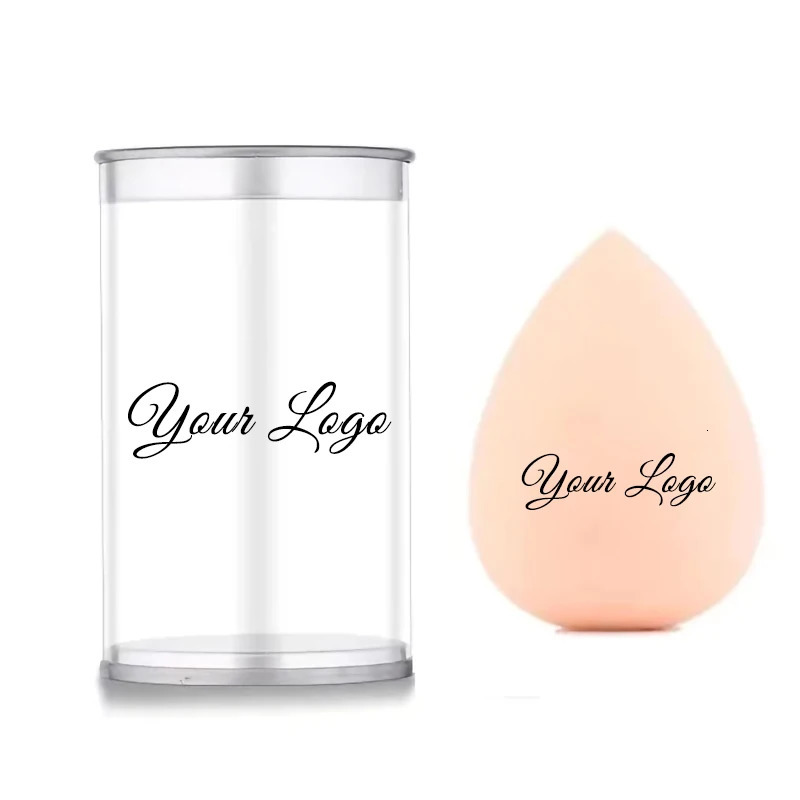 25pcs Custom Beauty Egg Cosmetic Blender with box Customize Make Up Private Label Latex Free Clear Box Makeup Sponge 240220