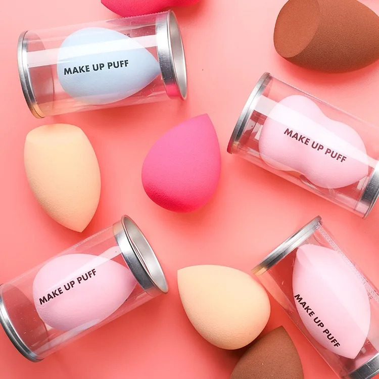 100pcs Custom Makeup Sponge with Box OEM Beauti Blender Cosmetic Puff For Foundation Cream Make Up Blender Soft Wholesale 240220