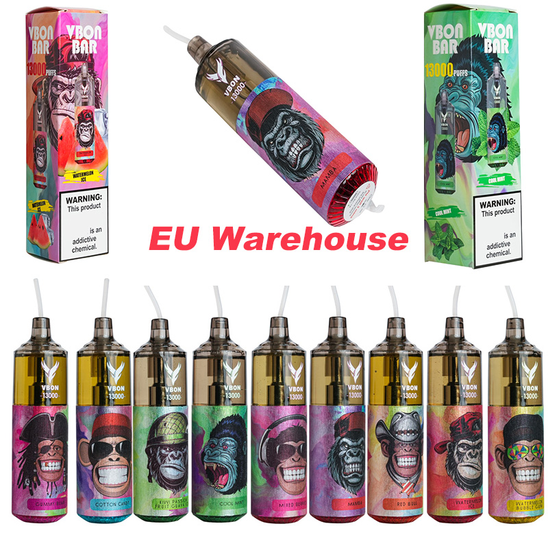 VBON RGB 13000 Puffs Disposable E-cigarettes 23ml Vape with Mesh Coil Rechargeable Battery 0 2 5% 13K Disposable Vape