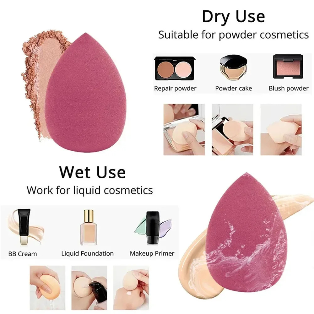 4pcs/Pack Makeup Sponge Blender Beauty Egg Cosmetic Puff Foundation Sponges Powder Puffs For Applying PowderCreamLiquid 240220