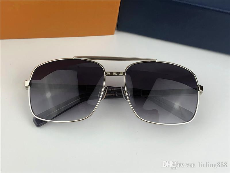 Fashion sunglasses for mens Attitude UV Cut Square Gold Brown Anti-Ultraviolet UV400 Lens Top Quality With Case box Z260306