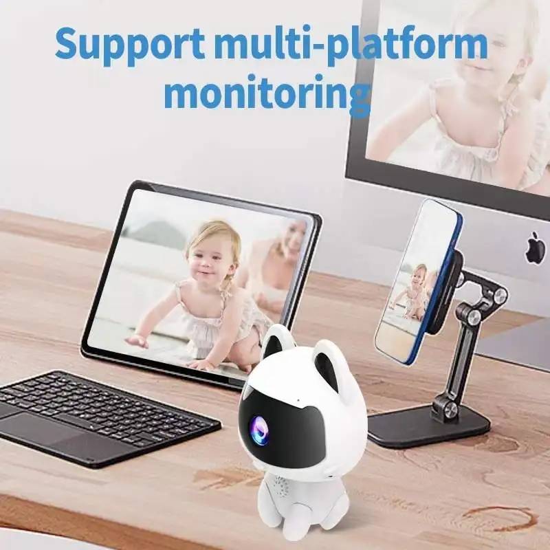V380 Cat 1080P HD Wireless IP Dome Camera WiFi Camera HD Night Vision Remote Viewing Two Way Intercom Alarm Baby Pet Monitor