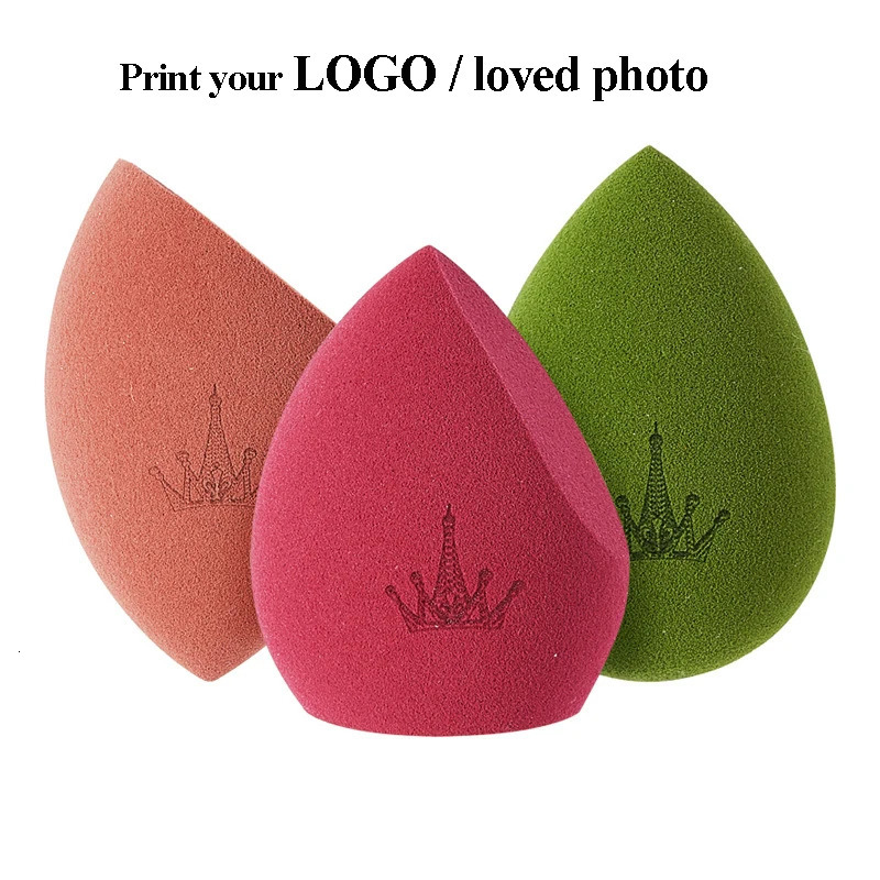 100pcs Custom Makeup Sponge with Box OEM Beauti Blender Cosmetic Puff For Foundation Cream Make Up Blender Soft Wholesale 240220