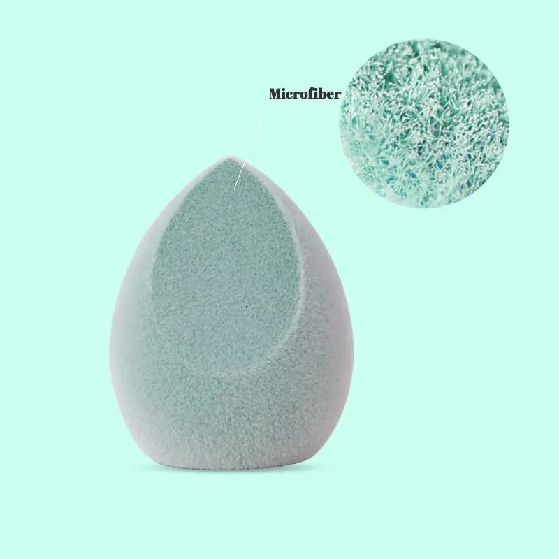 Wholesale Custom Microfiber Make Up Sponge Beauty Egg Flocking Makeup Sponge Velvet Flocking Blender Egg 240220