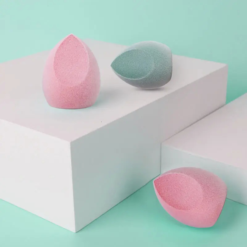 Wholesale Custom Microfiber Make Up Sponge Beauty Egg Flocking Makeup Sponge Velvet Flocking Blender Egg 240220