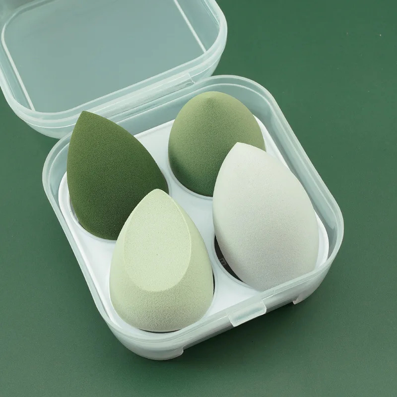 4Pcs Makeup Sponge Blender Foundation Powder Wet and Dry Beauty Sponge Cosmetic Puff Bevel Cut Make Up Tool maquillage femme Mak 240220