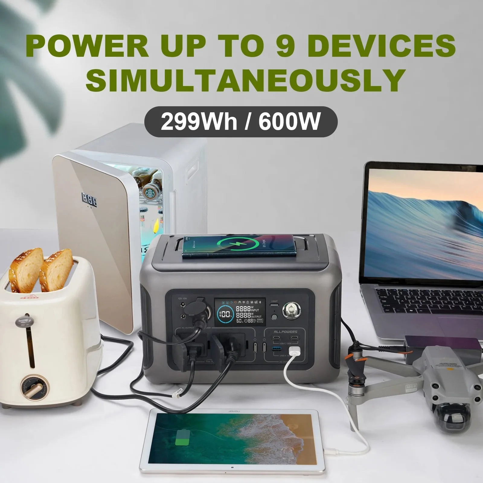 ALLPOWERS R600 Portable Powerstation with Solarpanel