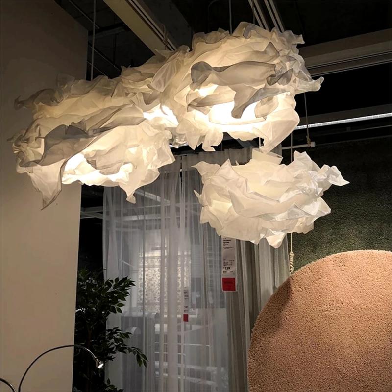 Lamp Shade Light Lampshade Cloud Paper Cover Hanging Chandelier Ceiling Pendant Puzzle Floor White Floating Shape Shades Wall D2.0