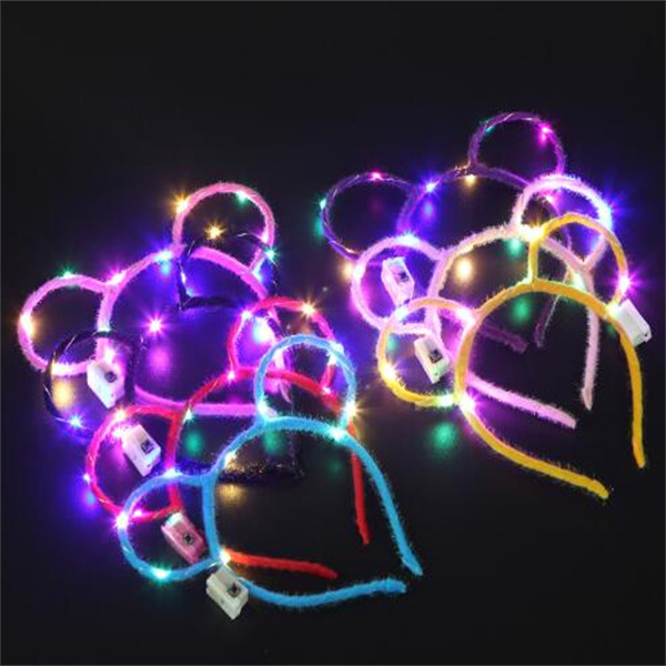 Glow Cat Ear Headband Light Up Flash Hairband LED Neon Birthday Wedding Glow Party Decoration