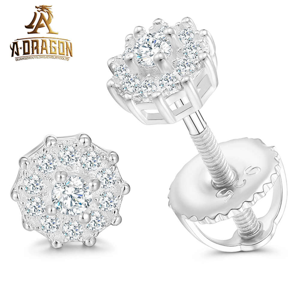 Custom Moissanite Earrings Fancy Ins Hot Sells Butterfly Dia Trillion Cut Sier VVS Earring Stud Women