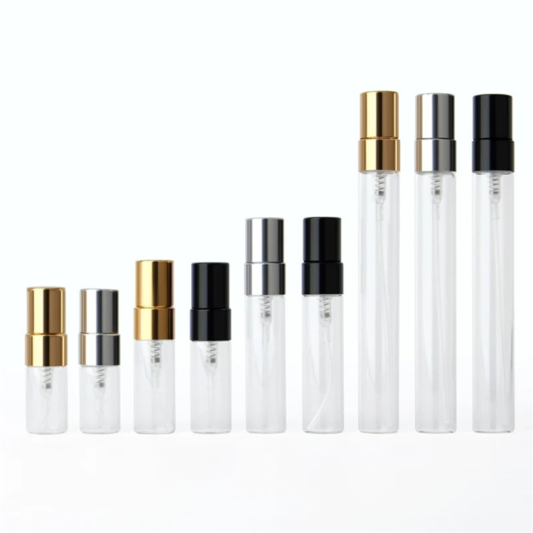 Perfume Tester Vial 2ml 3ml 5ml 10ml Glass Vials Refillable Empty Perfume Samples Mini Glass Spray Bottles