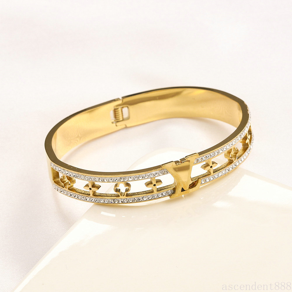 Luxury Brand V Letter Bracelets Designer For Women Bangle Fashion Jewelry Accessory Party Wedding Gift