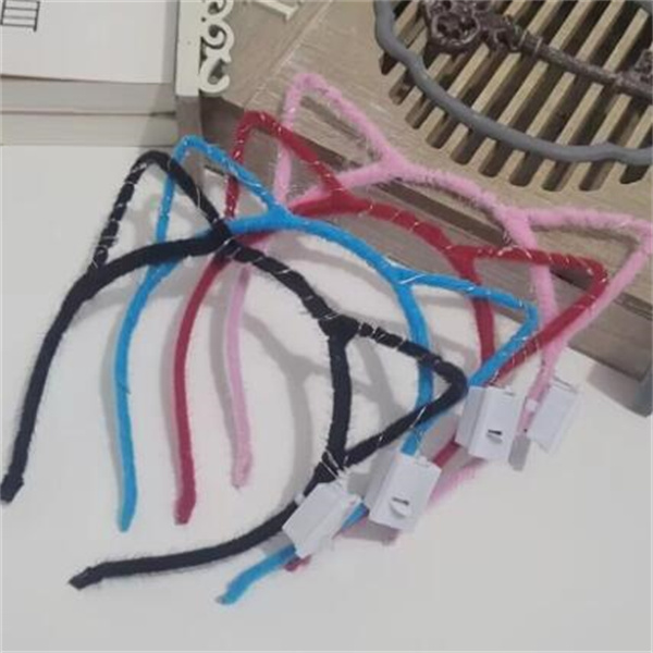 Glow Cat Ear Headband Light Up Flash Hairband LED Neon Birthday Wedding Glow Party Decoration