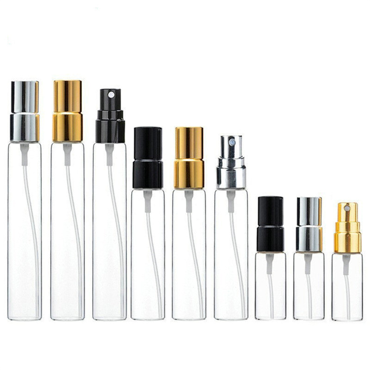 Perfume Tester Vial 2ml 3ml 5ml 10ml Glass Vials Refillable Empty Perfume Samples Mini Glass Spray Bottles
