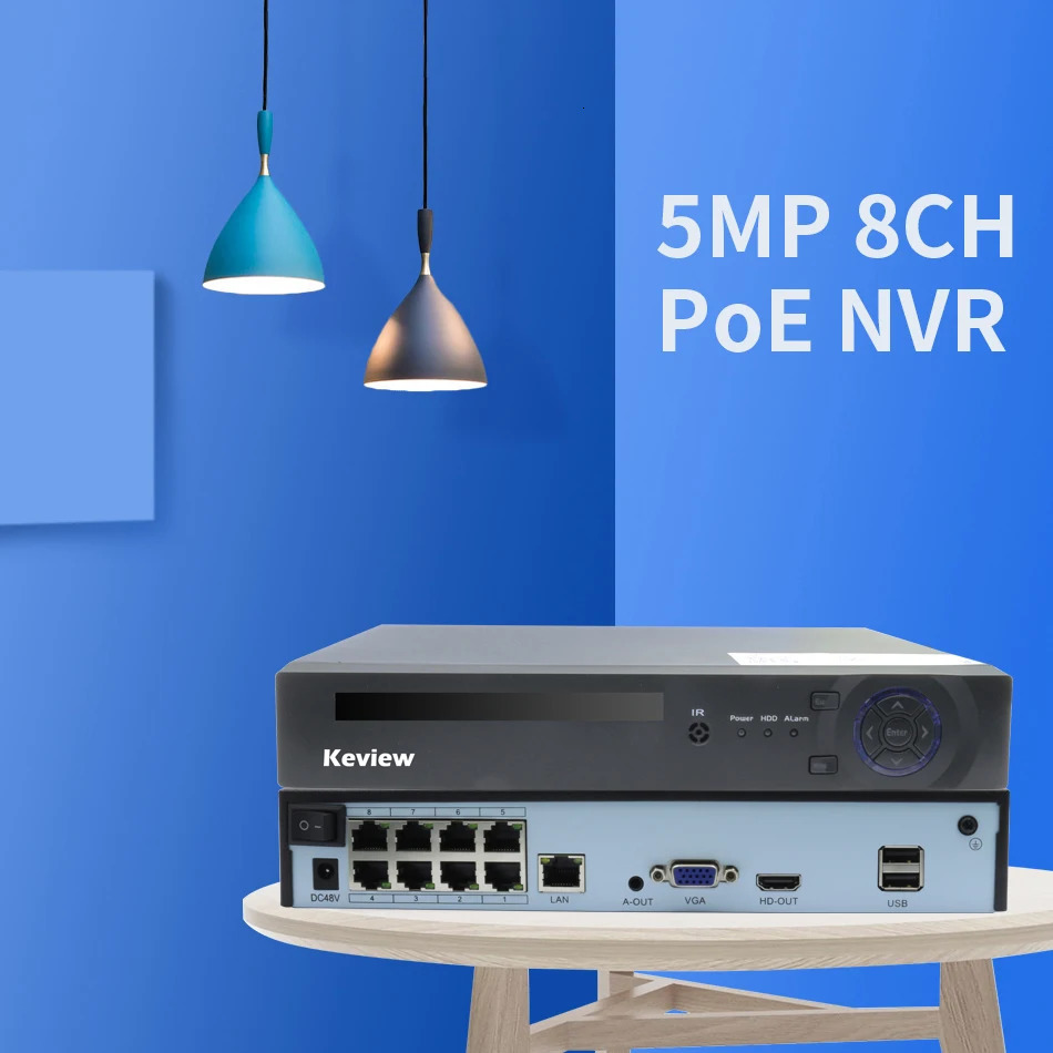 Keview H265 48CH POE NVR Security IP Camera Video Surveillance CCTV System P2P 8MP 5MP2MP Network Recorder Face Detect 240219