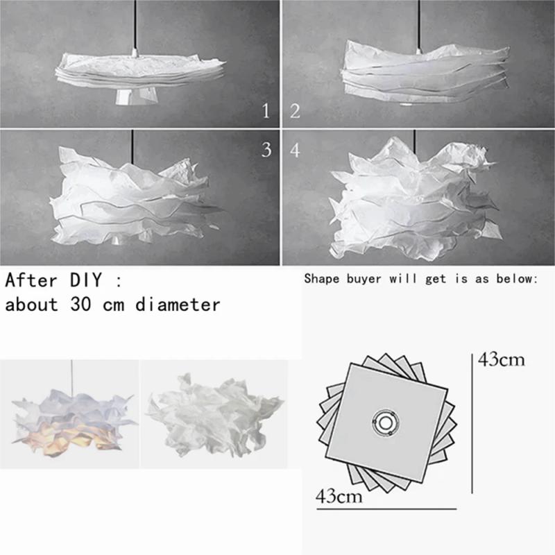 Lamp Shade Light Lampshade Cloud Paper Cover Hanging Chandelier Ceiling Pendant Puzzle Floor White Floating Shape Shades Wall D2.0